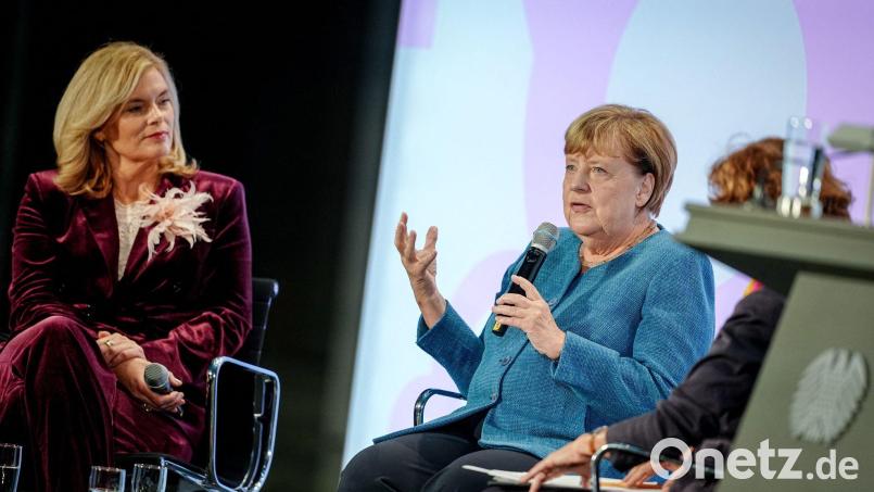 Merkel warb für einen weiten Begriff der Demokratie. Bild: Kay Nietfeld/dpa