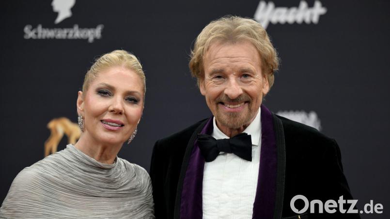 Hatten auf dem Oktoberfest nur Lob füreinander übrig: Thomas Gottschalk und seine Frau Karina. (Archivbild) Bild: Felix Hörhager/dpa