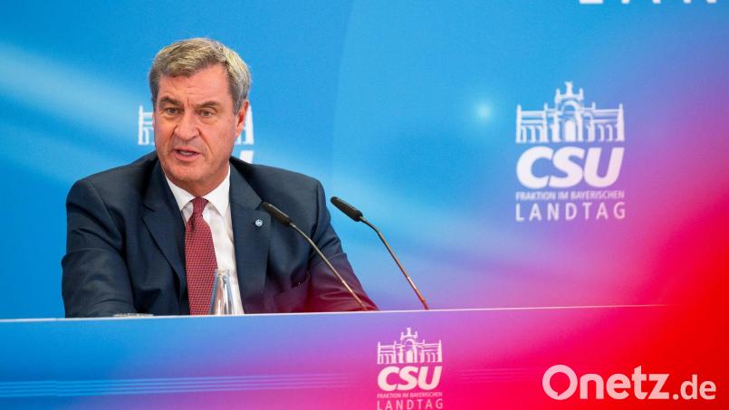Markus Söder fordert Konsequenzen aus dem Linken-Sieg in Berlin. Bild: Daniel Vogl/dpa
