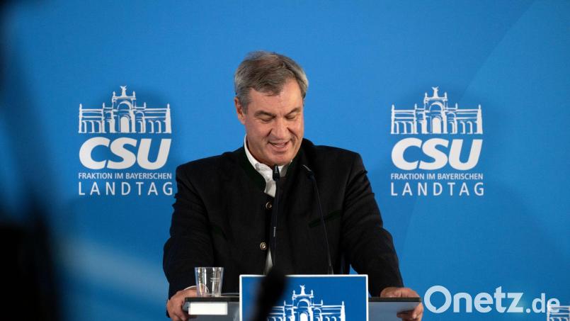 Markus Söder präsentiert Pläne und Forderungen für München und Berlin. Bild: Pia Bayer/dpa