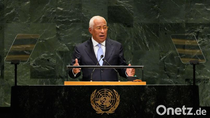 „Drohungen und Angriffe gegen den Internationalen Strafgerichtshof, seine Verantwortlichen und seine Beschäftigten sind inakzeptabel“: EU-Ratspräsident António Costa fand in New York deutliche Worte. Bild: Seth Wenig/AP/dpa