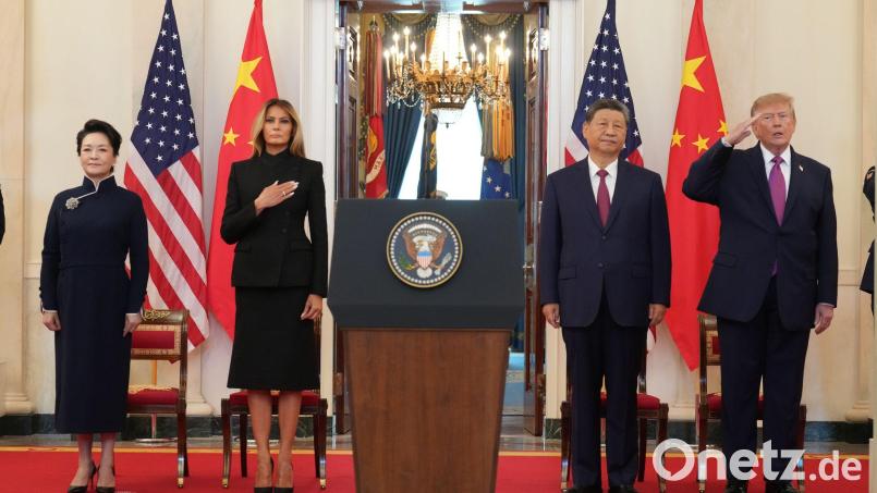 Trump und Xi haben sich im Weißen Haus getroffen. Bild: Jacquelyn Martin/AP/dpa