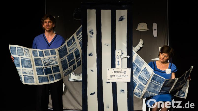 Heike Feist und Andreas Nickl in „Schöner Scheitern mit Ringelnatz“. Bild: Ralf E. Neipp