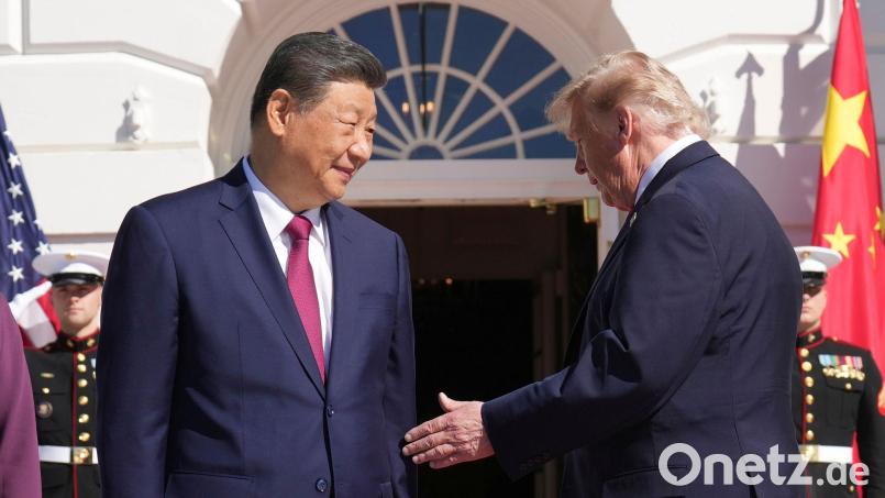 Chinas Staatschef Xi Jinping (l) reiste für drei Tage zu US-Präsident Donald Trump nach Washington. (Archivbild) Bild: Jacquelyn Martin/AP/dpa