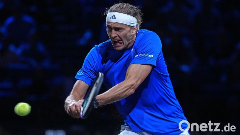 Alexander Zverev beim Laver Cup in Aktion. Bild: Maja Smiejkowska/AP/dpa