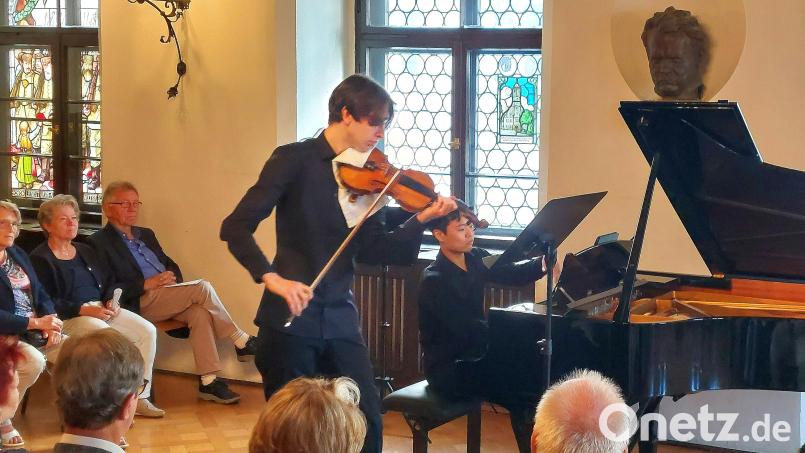 Johannes Rosenberg und Seunghun Shin bei der Max-Reger-Matinee. Bild: Helmut Kunz