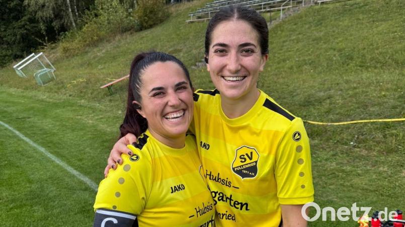 Theresa (links) und Caro Dobmeier teilten sie die Tore beim jüngsten 8:0-Sieg der SG Pullenried/Eslarn gegen den SV Mitterkreith. Bild: Dobmeier/privat