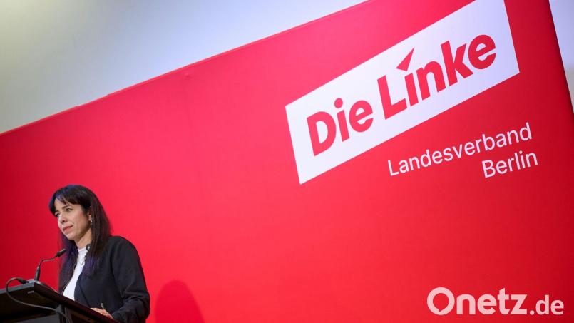 Die Spitzenkandidatin und Fraktionsvorsitzende der Berliner Linken, Elif Eralp, will neue Regierende Bürgermeisterin werden. (Archivbild) Bild: Sebastian Gollnow/dpa