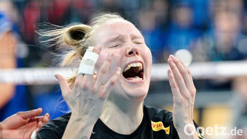 Roosa Laakkonen trumpfte einmal mehr für den VfB Suhl auf. (Archivbild) Bild: Uwe Anspach/dpa