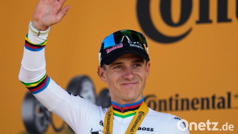 Remco Evenepoel ist Europameister. (Archivbild) Bild: Mosa'ab Elshamy/AP/dpa