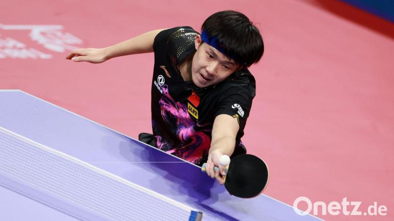 Nicht mehr die Nummer eins der Weltrangliste: Tischtennis-Weltmeister Wang Chuqin aus China. Bild: Xu Bingjie/Xinhua/dpa