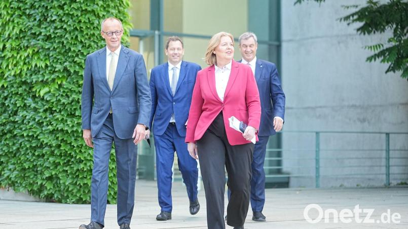 Im Koalitionsausschuss treffen sich die Spitzen von Union und SPD. (Archivbild) Bild: Michael Kappeler/dpa