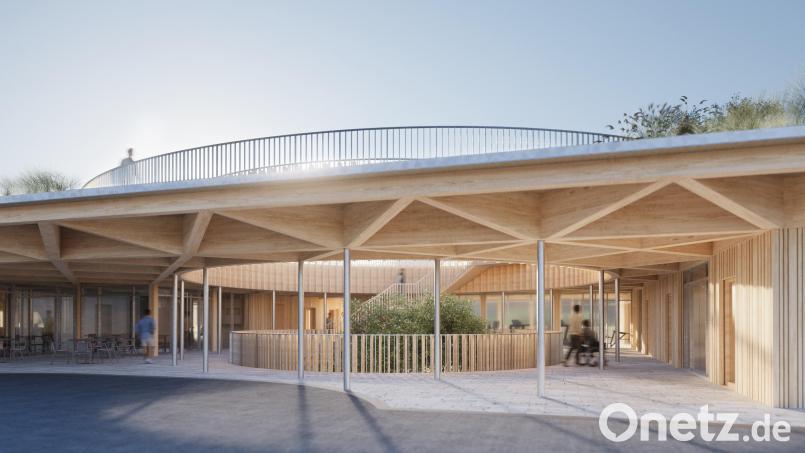 So könnte der Zwischenbereich der ganzen Gewerke des Generationenkonzepts des Liebensteiner Kartonagenwerks aussehen. Bild: Architekturbüro Schönberger in Oberviechtach