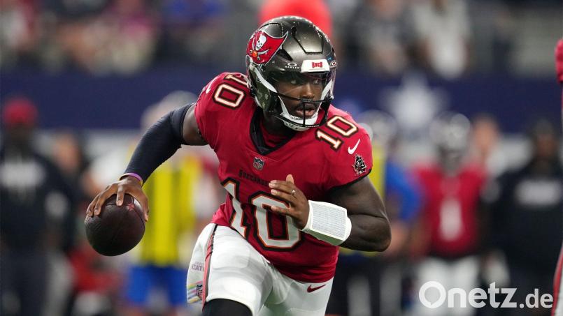 Quarterback Jalon Daniels wirft für die Tampa Bay Buccaneers gegen die Dallas Cowboys einen Touchdown. Bild: Tony Gutierrez/AP/dpa