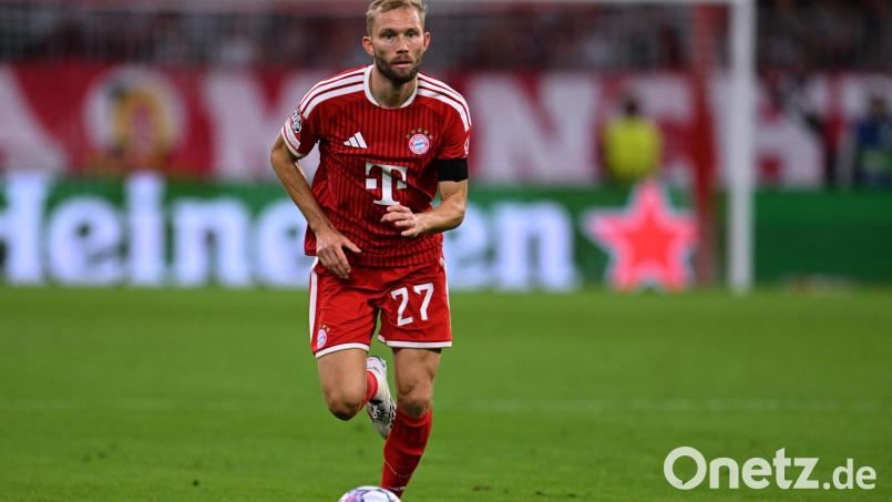Konrad Laimer fehlt den Bayern im Spiel gegen den FC Augsburg. (Archivbild) Bild: Sven Hoppe/dpa