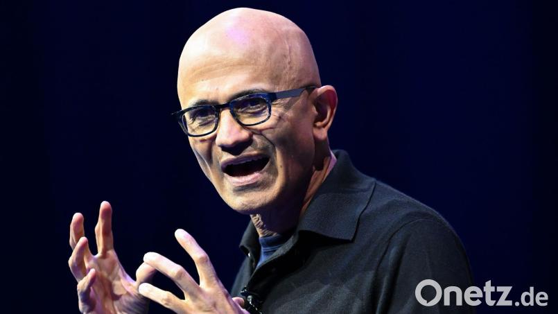 Will in KI eine „Notbremse“ einbauen: Microsoft-Chef Satya Nadella. (Archivbild) Bild: Sven Hoppe/dpa
