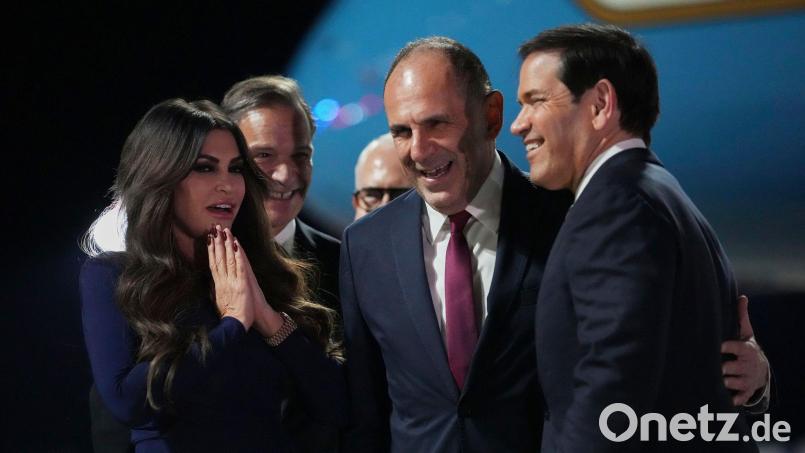 US-Botschafterin Guilfoyle traf Außenminister Rubio gerade erst in Athen. (Archivbild) Bild: Mark Schiefelbein/Pool AP/AP/dpa