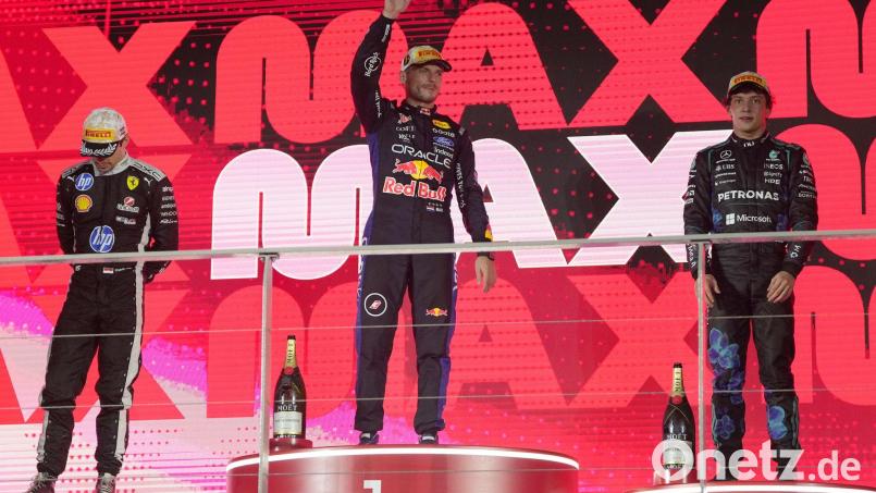 Max Verstappen (M) ist in Singapur wieder der Alte. Bild: Ng Han Guan/AP/dpa