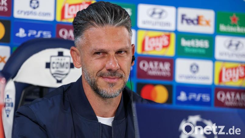 Trainer Martin Demichelis (RB Leipzig) erwartet beim Heimspielauftakt in der Champions League gegen PSV Eindhoven ein anderes Kaliber. Bild: Jan Woitas/dpa