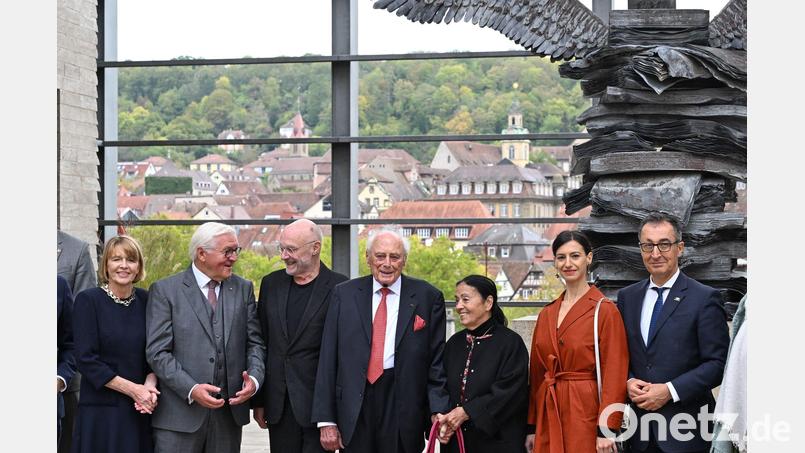 Wiedereröffnung der erweiterten Kunsthalle Würth mit Bundespräsident Frank-Walter Steinmeier. (Foto - aktuell) Bild: Bernd Weißbrod/dpa