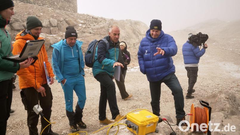 Ministerpräsident Markus Söder (CSU) besuchte die Forschungsstation auf der Zugspitze. Bild: Ehsan Monajati/dpa