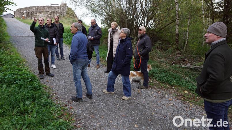 Auf ein Wirrwarr von Wegweisern und Informationstafeln traf der Bauausschuss auf dem Schlossberg sowie auf dem Weg dorthin. Dem soll nun ein Ende gesetzt werden. Bild: Bernhard Kreuzer