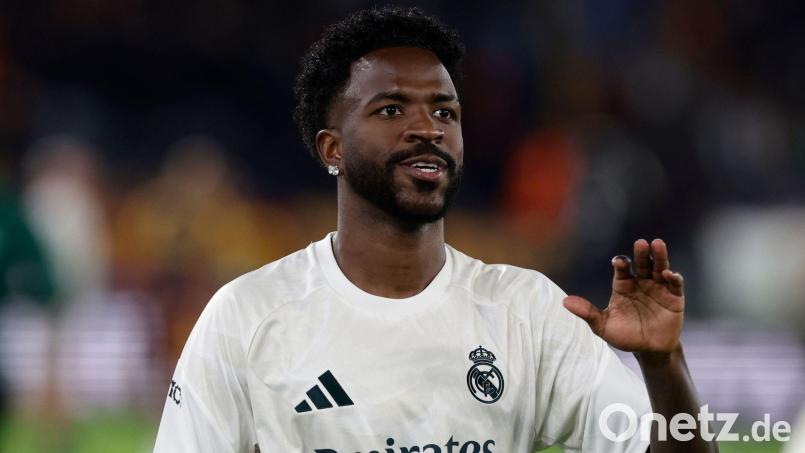 Vinicius Junior von Real Madrid wird wegen seiner Sperre auch das Spiel gegen den FC Barcelona verpassen. Bild: Antonio Balasco/IPA via ZUMA Press/dpa