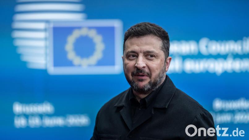Der ukrainische Präsident Selenskyj war schon bei etlichen EU-Gipfeln zu Gast. Bild: Michael Kappeler/dpa
