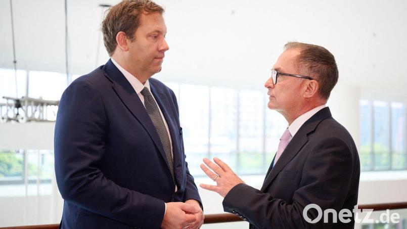 Finanzminister Klingbeil und Bundesbankchef Nagel kamen mit positiven Wachstumszahlen nach Bangkok. Bild: Soeren Stache/dpa
