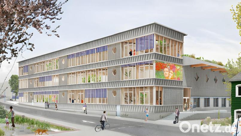 So soll die Luisenburg-Talstation an der Hofer Straße in Wunsiedel aussehen. Bild: Rethmeierschlaich Architekten