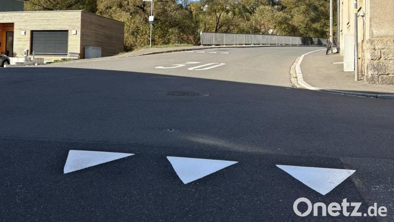 Sogenannte "Haifischzähne" wie hier in der Adolf-Kolping-Straße in Neustadt/WN sollen die Verkehrssicherheit verbessern. Bild: Elena Riebl