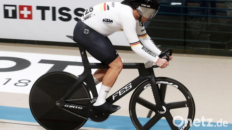 Maximilian Dörnbach belegt im 1000-Meter-Zeitfahren den sechsten Platz. (Archivbild) Bild: Ernesto Guevara/Agencia Uno/dpa