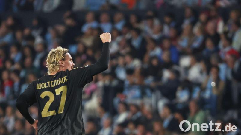 Traf erneut für Juventus Turin in der Europa League: Nick Woltemade. Bild: Lalo R. Villar/AP/dpa
