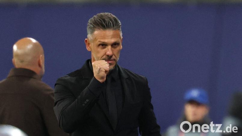 Trainer Martín Demichelis möchte auch aus München etwas Zählbares mitnehmen. Bild: Jan Woitas/dpa