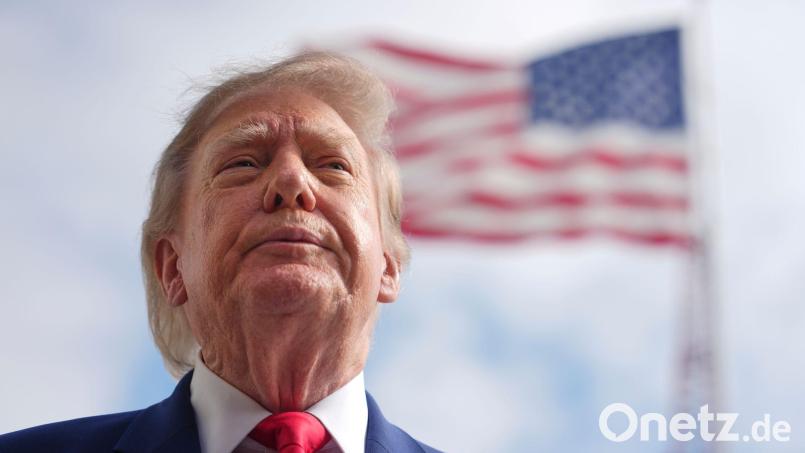 US-Präsident Trump hat neue Zölle gegen Russland vorerst auf Eis gelegt. Bild: Julia Demaree Nikhinson/AP/dpa