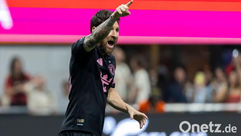 Messi erzielte seine Saisontore 24 und 25 für Inter Miami. Bild: Vasha Hunt/AP/dpa