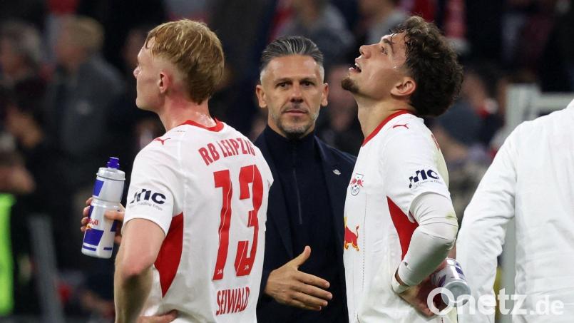 Die Leipziger von Trainer Martin Demichelis (Mitte) hatten gegen den FC Bayern keine Chance. Bild: Karl-Josef Hildenbrand/dpa