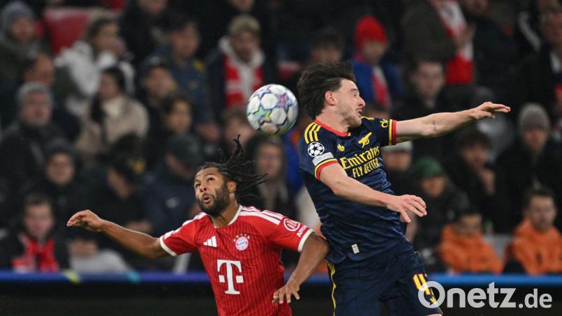 Serge Gnabry (links) mühte sich als Vertreter von Michael Olise. Ersetzen konnte er ihn nach seiner langen Verletzungsoause nicht. Bild: Peter Kneffel/dpa