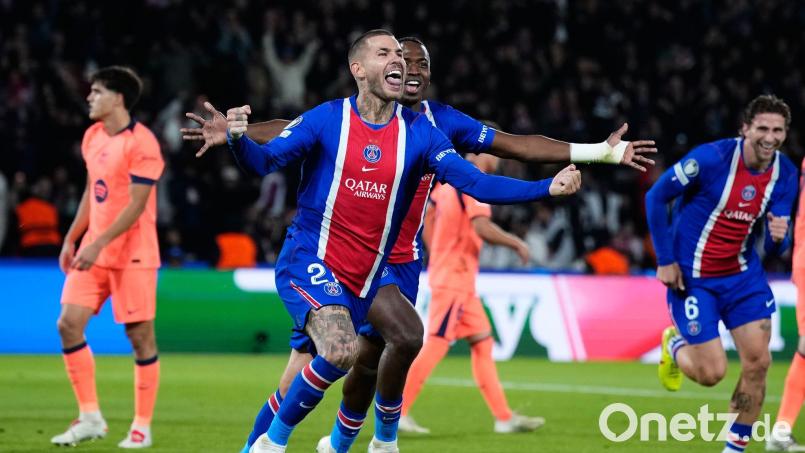 Bis auf den Fan-Aufreger ein großer Fußball-Abend: Lucas Hernández feiert sein Tor. Bild: Teresa Suarez/AP/dpa