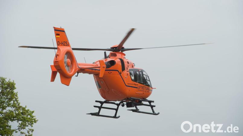Auch ein Rettungshubschrauber war im Einsatz. (Symbolbild) Bild: Stefan Sauer/dpa-Zentralbild/dpa
