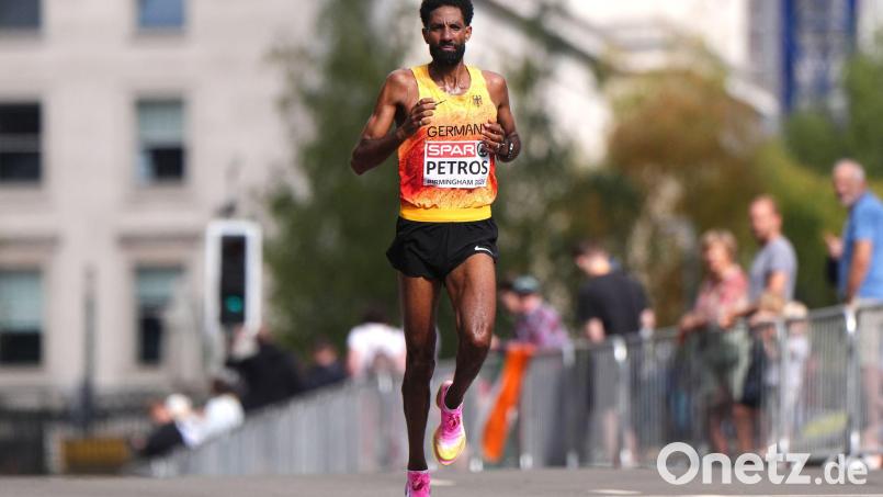Amanal Petros hat beim Frankfurt-Marathon den zweiten Platz belegt. (Archivbild) Bild: Martin Rickett/PA Wire/dpa