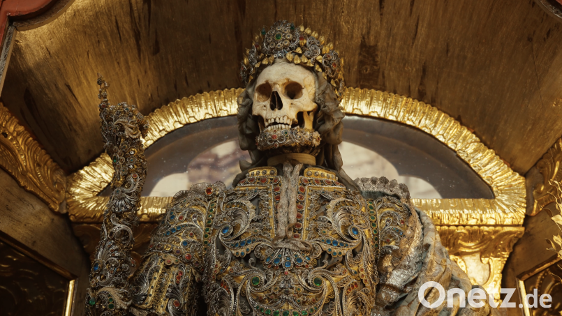 Der Katakomben-Heilige Maximinus ist Protagonist des rund 20-minütigen Films von Constantin Pelka über die Heiligen Leiber in der Stiftsbasilika Waldsassen. Bild: Constantin Pelka