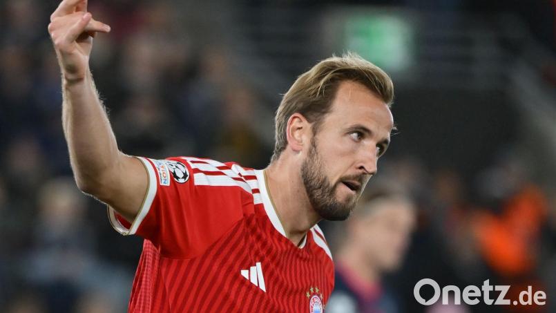 Harry Kane reist mit dem FC Bayern Anfang 2027 nach Afrika. (Archivbild) Bild: Peter Kneffel/dpa
