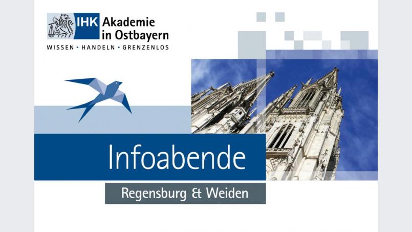 Locker über Karriere sprechen: Am Dienstag, 16. Juli 2019, in Weiden, am Mittwoch, 17. Juli 2019, in Regensburg. Grafik: IHK-Akademie in Ostbayern GmbH