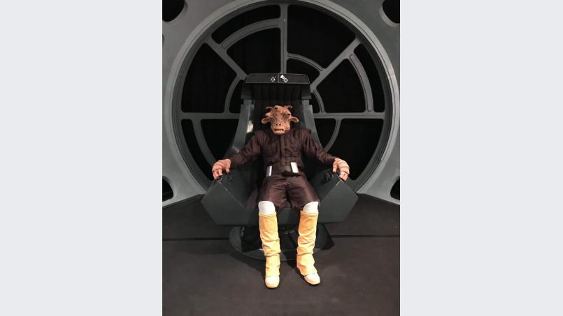 Eines der exotischsten Kostüme von Christian Schießl ist jenes der Figur „Ree-Yees, dargestellt 2019 auf der FedCon in Bonn. Bild: slu