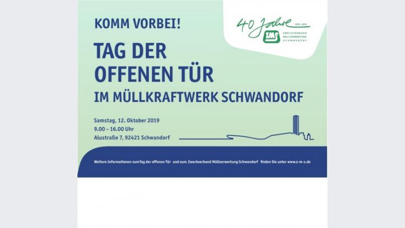 Tag der offenen Tür im Müllkraftwerk Schwandorf. Grafik: ZMS