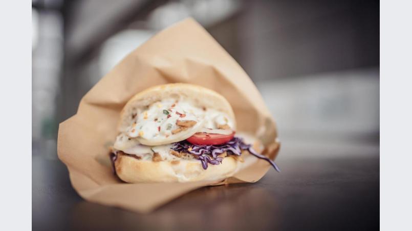 Da braucht&#039;s kein Fleisch: Der Veggie-Döner schmeckt fantastisch. Bild: Michael Golinski