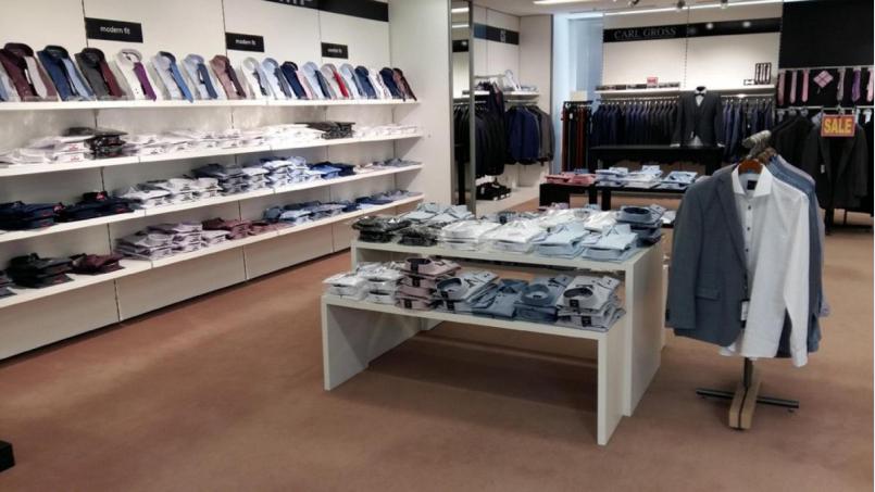 Das Modeland Jäger+Turba lädt zum Räumungsverkauf - wegen des Umbaus der Herrenabteilung. Bild: exb