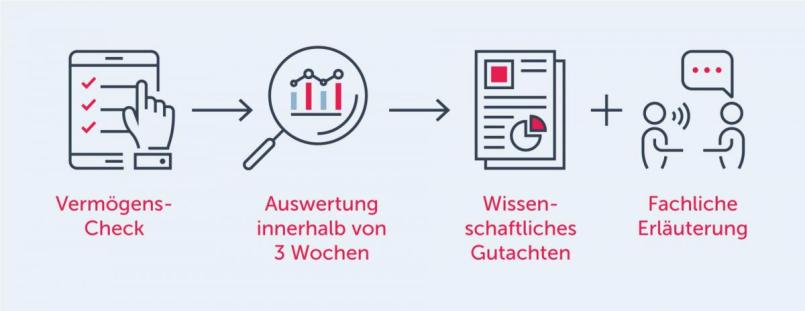 So läuft der Vermögens-Check ab. Bild: exb