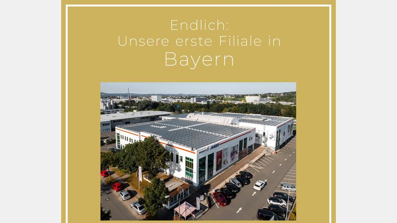 &quot;fischer&#039;s LAGERHAUS&quot; eröffnet am 1. September 2022 seine neue Filiale in Bayreuth. Bild: Fischers Lagerhaus